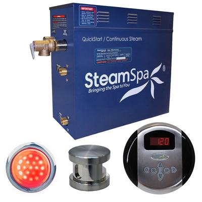 SteamSpa Indulgence 4.5kw Steam Generator Package in Brushed Nickel