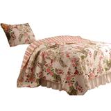 Atlanta Fabric 2 Piece Twin Size Quilt Set with Butterfly Prints,Multicolor