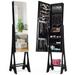 LED Jewelry Armoire Cabinet with Frameless Full-Length Mirror