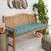 Blue Tropical Corded Indoor/ Outdoor Bench Cushion