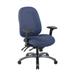 Multi-Function High-Back Office Chair with Seat Slider and Titanium Finish Base