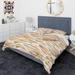 Designart 'Golden Tropical Pattern III' Mid-Century Modern Duvet Cover Comforter Set