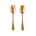 Stainless Steel w/PVD Titanium Coating Vintage Oro Salad Servers (Fork and Spoon)