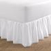 Laura Ashley Crochet White Cotton Sateen Ruffle Bedskirt