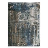 Shahbanu Rugs Blue Abstract Design Wool and Silk Hand Knotted Oriental Rug (9'9" x 13'9") - 9'9" x 13'9"