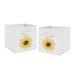 Sweet Jojo Designs Yellow Green and White Boho Floral Sunflower Foldable Fabric Storage Bins - Farmhouse Watercolor Flower