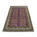 Shahbanu Rugs Orange Colorful Afghan Baluch Tribal Design Hand Knotted Pure Wool Oriental Rug (4'0" x 5'10") - 4'0" x 5'10"