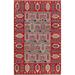 Decorative Geometric Oriental Kazak Area Rug Wool Hand-knotted Carpet - 4'0" x 5'10"