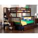 Woodland Staircase Bunk Bed Twin over Full with Twin Trundle in Walnut