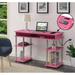 Convenience Concepts Designs2Go No Tools Student Desk with Charging Station and Shelves