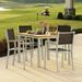 Oxford Garden Travira 5 Piece 39 inch Natural Tekwood Dining Set