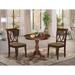 East West Furniture 3 Piece Dinning Table Set - 1 Wood Table and 2 Dining Room Chairs - (Finish & Seat's Type Options)