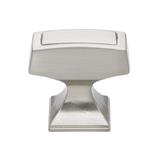 GlideRite 5-Pk 1-1/8 x 1/2 in. Satin Nickel Transitional Rectangle Cabinet Knobs - Satin Nickel