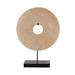 Artissance Marble Disk Statue With Base, 22 Inch Tall, Tan - 22 Inch Tall