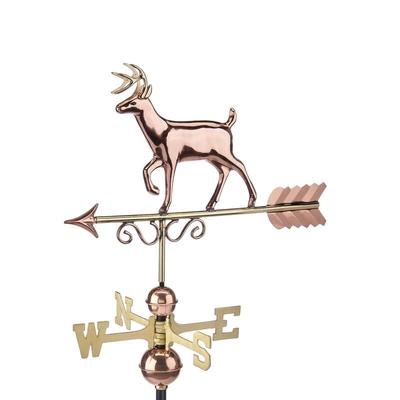Proud Buck Weathervane - Pure Copper Hand Finished Bronze Patina by Good Directions