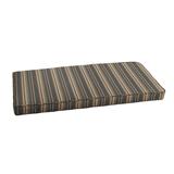 Sunbrella Grey Orange Stripe Indoor/ Outdoor Bench Cushion by Humble + Haute