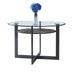 Orrick 48-Inch Round Glass Top Dining Table by Greyson Living - Charcoal