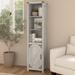 Knoxville Tall Narrow 5 Shelf Bookcase with Door by Bush Furniture