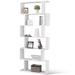 S-Shaped 6 Tier Room Dividing Bookcase Wooden Storage Display