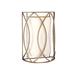 Sausalito 2-light Silver Gold Wall Sconce with White Linen