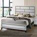 Roundhill Furniture Stout Contemporary Carved Detailed Panel Bed in White