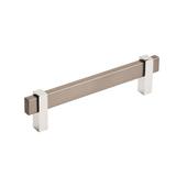 Mulino 5-1/16 in (128 mm) Center-to-Center Black Brushed Nickel/Polished Chrome Cabinet Pull - 5.0625