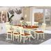 East West Furniture Dining Table Set Includes an Oval Table with Butterfly Leaf and Dining Chairs (Chair Seat Type Options)