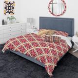 Designart 'Retro Floral Pattern VI' Mid-Century Modern Duvet Cover Comforter Set