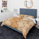 Designart 'Damask pattern' Mid-Century Modern Duvet Cover Comforter Set