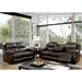 Traditional Brown Bonded Leather Padded 2-Piece Reclining Sofa Set by Furniture of America