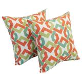 Blazing Needles 17-inch Square Polyester Outdoor Throw Pillows (Set of 2)