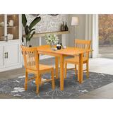 East West Furniture Kitchen Table Set- a Rectangle Dining Table and Dining Room Chairs, Oak (Pieces Option)