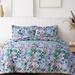 Azores Home Floral Printed Oversized Quilt Set