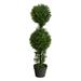 34" Boxwood Double Ball Topiary Artificial Tree (Indoor/Outdoor) - 6"