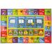 KC CUBS ABC, Seasons, Months, Days Multicolored Polypropylene Educational Area Rug