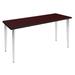 66" x 24" Kahuna Tapered Leg Table- Mahogany/ Chrome