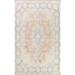 Distressed Muted Kerman Persian Area Rug Hand-knotted Wool Carpet - 9'9" x 12'9"