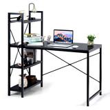 47.5 inches Computer Desk with 4 Tier Storage Bookshelves