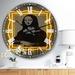 Designart 'Mona Lisa Neon ' Large Modern Wall Clock