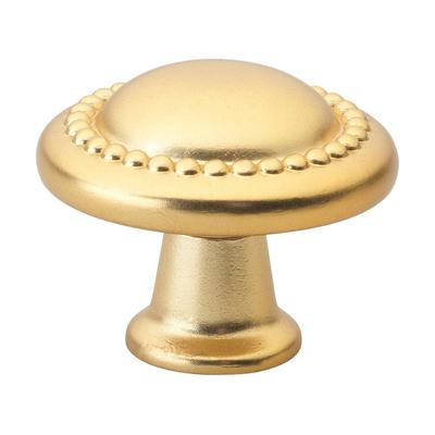 GlideRite 25-Pack 1-1/4 in. Gold Round Beaded Cabinet Knobs - Brass Gold