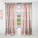 Designart 'Tropical Botanicals, Flowers And Flamingo II' Mid-Century Modern Blackout Curtain Single Panel