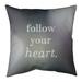 Quotes Multicolor Background Follow Your Heart Quote Pillow-Faux Linen