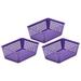 3-Pack Plastic Storage Baskets for Office Drawer, Classroom Desk