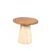 East at Main Natural Solid Wood Side Table with Pedestal Base