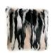 Plutus Black, White, Pink Fancy Animal Faux Fur Luxury Throw Pillow