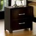 Hoss Contemporary Espresso Wood 2-Drawer Nightstand by Furniture of America