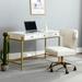 Saliva Modern Multifunctional Writing Desk with Golden Base for Office by HULALA HOME