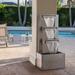 Alpine Corporation 43-inch Multi-tier Industrial Metal Patio Fountain