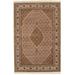 Hand-knotted Tabriz Haj Jalili Cream Wool Rug - 5'7 x 7'9/5'7" x 7'9"