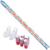 GoPong Slamski | Neon 4 Person Drinking Ski with 50 Plastic Shot Glasses